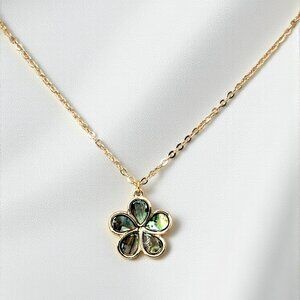 Plumeria Abalone Shell Necklace Paua Shell